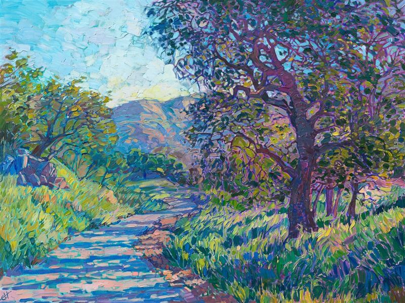 Erin Hanson painting Oaken Walk