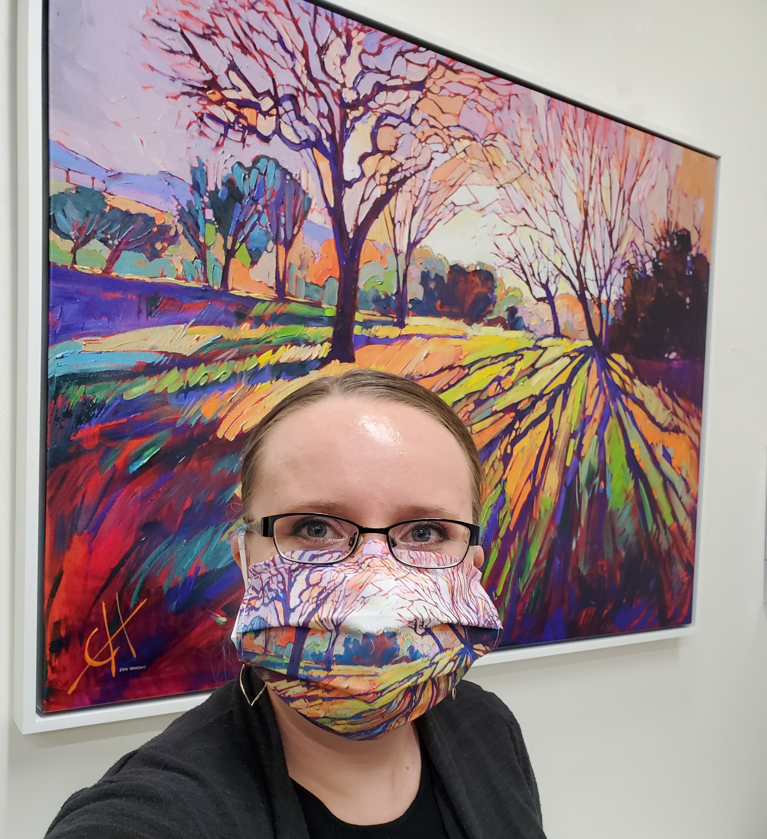 Linda in an Erin Hanson mask