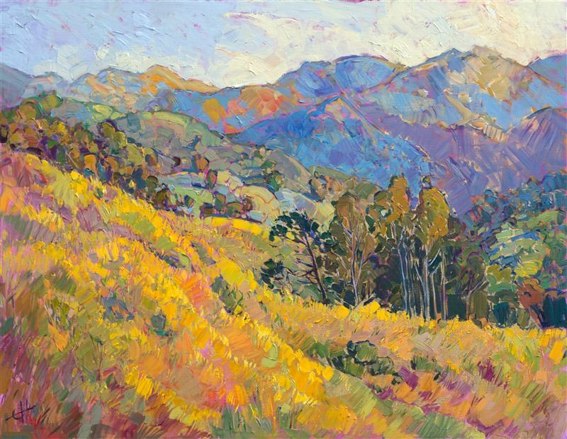 Erin Hanson painting California Gold