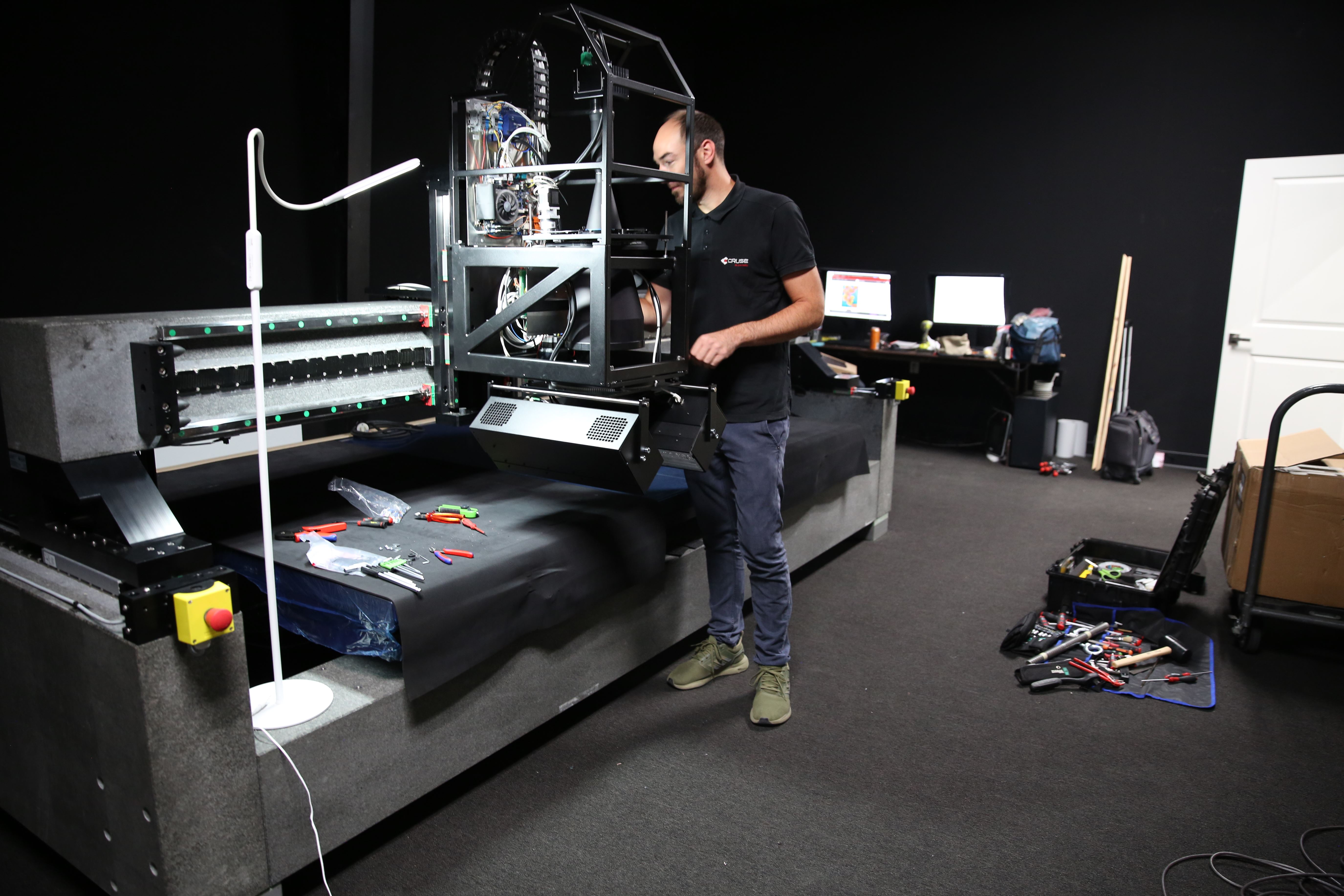 German technicians install Erin’s new Cruse scanner. This 2nd ...