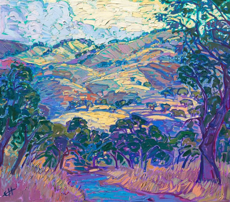 Erin Hanson painting Winter Hills