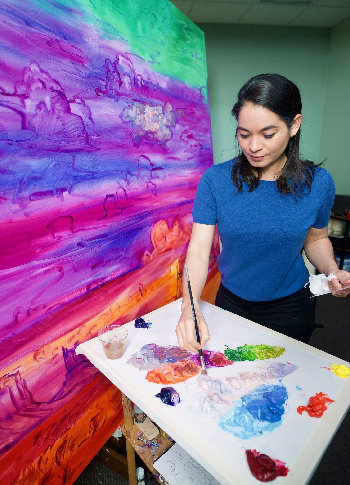 Erin Hanson in her studio