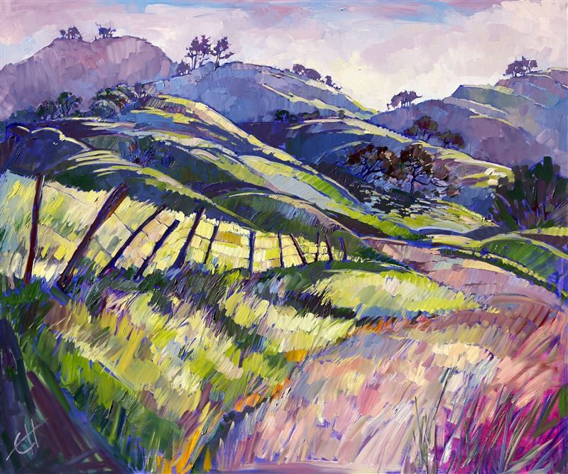 Erin Hanson painting Purple Haze