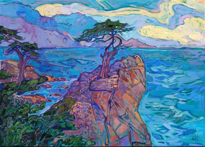 Painting Lone Cypress Blues