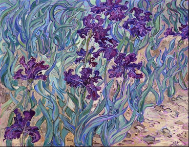 Painting Purple Iris