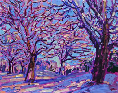 Painting Oaks in Snow