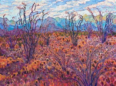 Painting Big Bend Ocotillo