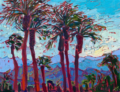 Painting Blue Palms