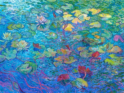 Painting Water Lilies in Bloom