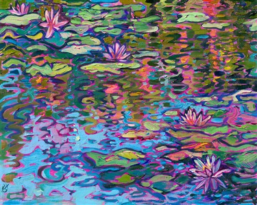 Painting Water Lily Reflections