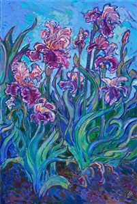 Painting Blooming Irises