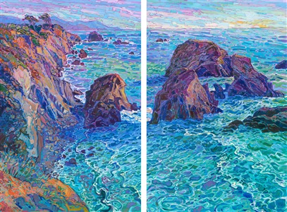 Painting Mendocino Diptych