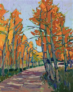 Painting Aspens in Orange