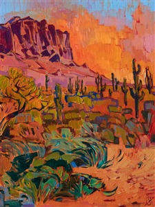 Painting Superstition Mountains