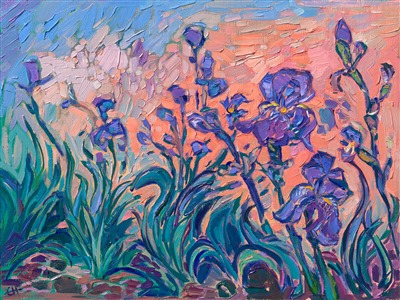 Painting Purple Irises II