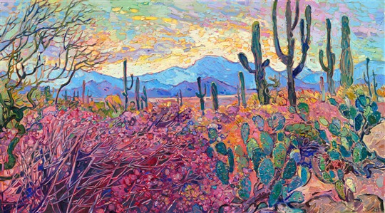 Painting Saguaro Scrub