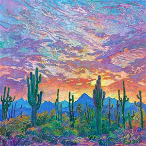 Painting Saguaro Sky