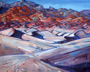 Death Valley oil painting landscape by Erin Hanson. Painting Death Valley