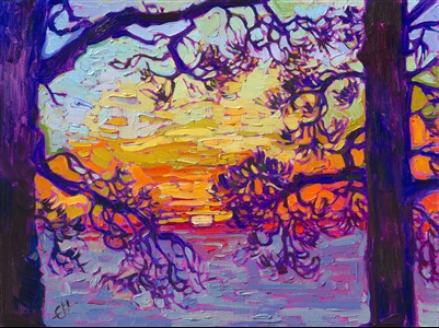 Painting Sunset Pines II