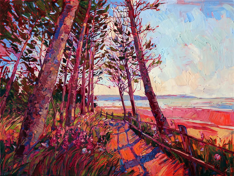 Oregon coastline original oil painting near Tillamook, by Erin Hanson