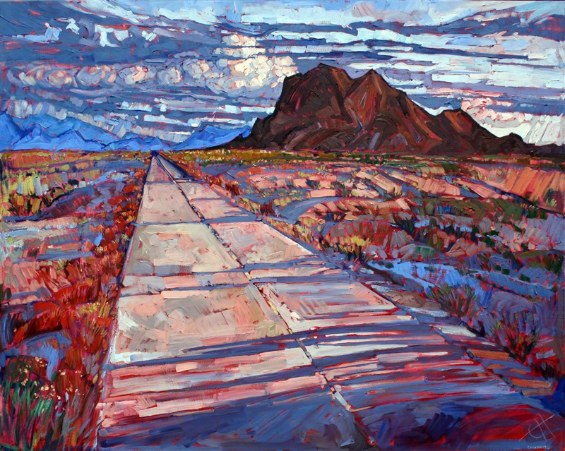 Pioneering artist Erin Hanson paints Arizona Highway in bold, expressive oils.