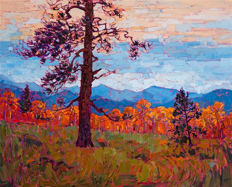 Utah impressionism landscape oil painting by Erin Hanson.