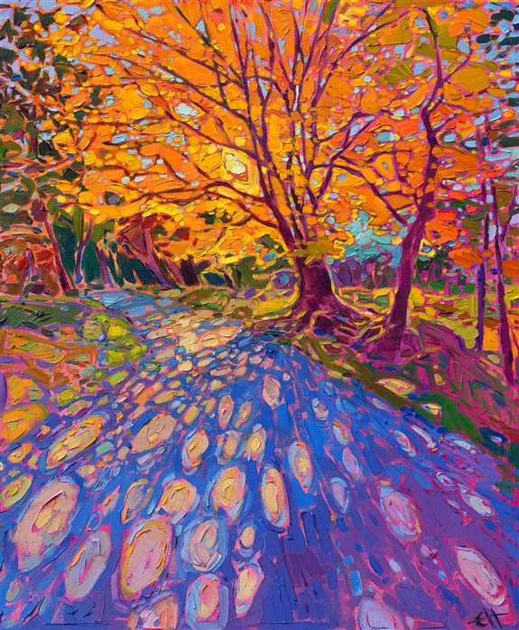 &amp;amp;quot;Autumn Lights&amp;amp;quot; original oil painting of east coast fall color - Blue Ridge Mountains, by Erin Hanson.