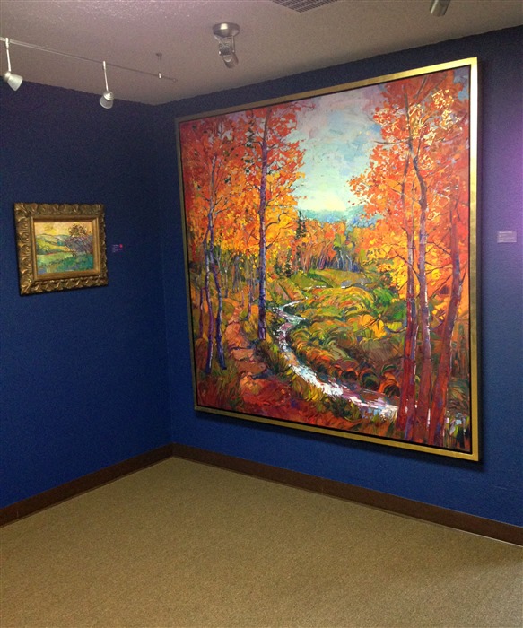 Autumn in Gold&amp;amp;amp;amp;amp;quot; hanging in The Erin Hanson Gallery, in Los Angeles