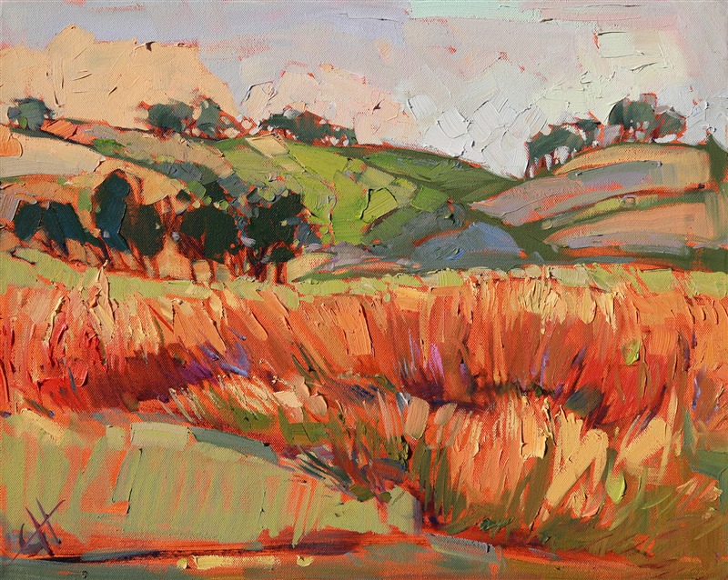 Willamette Valley Oregon landscape wine country painting by Erin Hanson