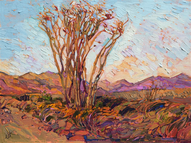 Borrego Springs ocotillo painting by contemporary artist.