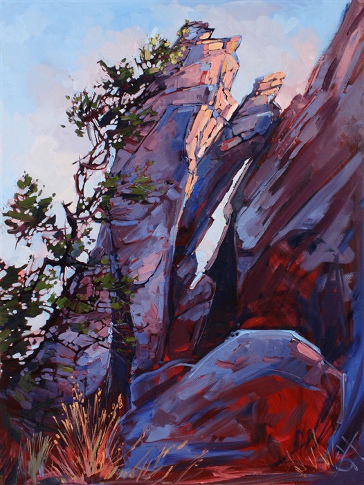 Boulder Dance, original oil painting by Erin Hanson