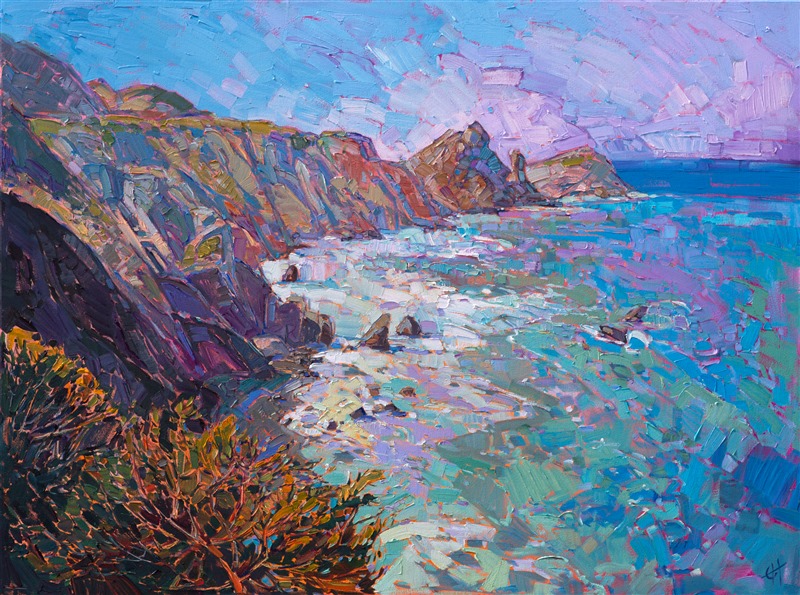 California coastal painting by contemporary landscape artist Erin Hanson.