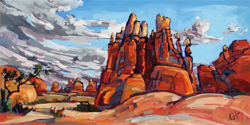 Canyonlands Castle, original oil painting by Erin Hanson