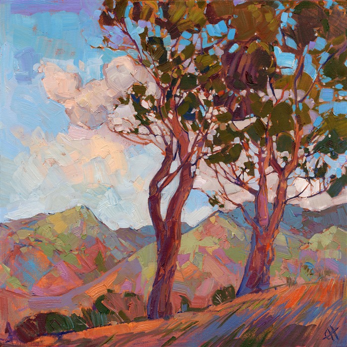 Catalina landscape painting, by modern impressionist Erin Hanson