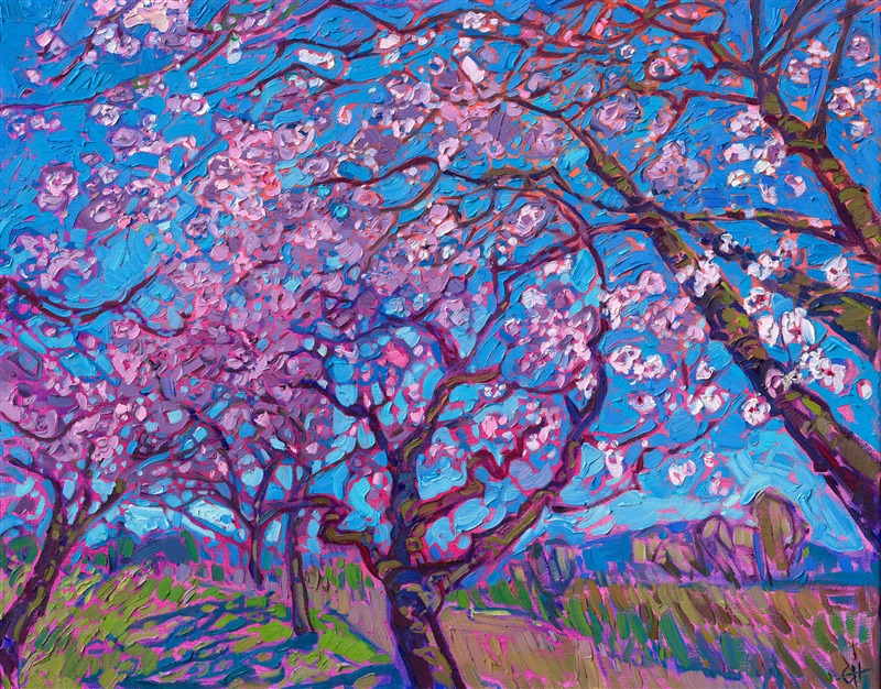 Discover a modern van Gogh: Erin Hanson paints Northwestern cherry blossoms inspired by van Gogh&amp;amp;amp;#39;s almond blossom painting.