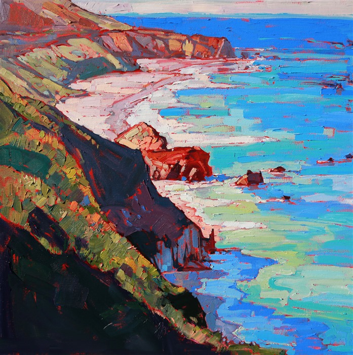 Big Sur California coastline, original oil painting online gallery