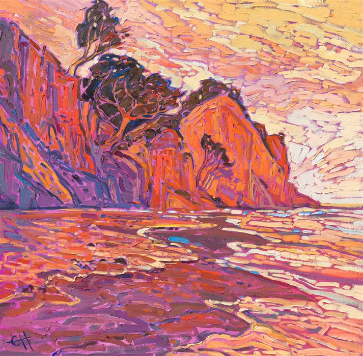 Santa Barbara coastal artwork painting of Loon Point by Erin Hanson