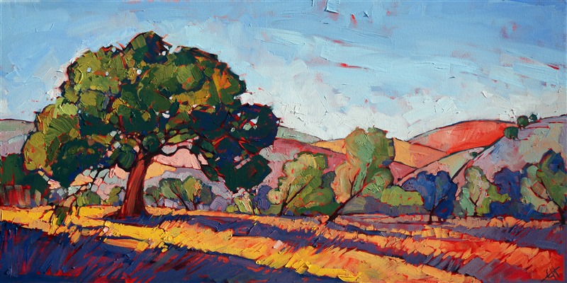 Abstract shapes and emotional color choices are the landmarks of Erin Hanson&amp;amp;amp;amp;#39;s oil paintings.