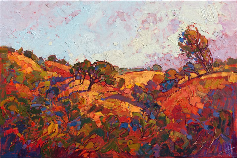 Paso Robles, California wine country impressionism oil painting landscape for sale