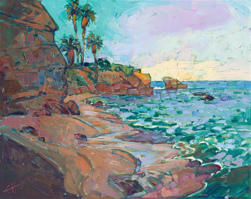 La Jolla Cove oil painting by Erin Hanson