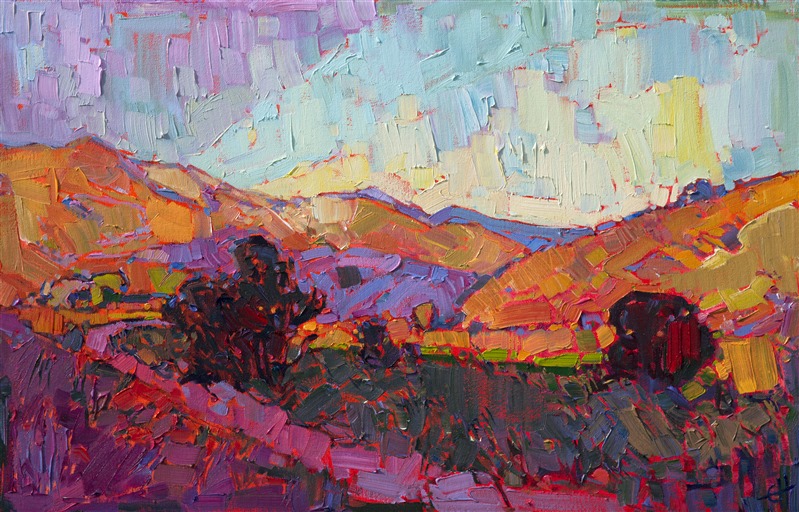 A contemporary style of painting known as Open Impressionism, pioneered by Erin Hanson