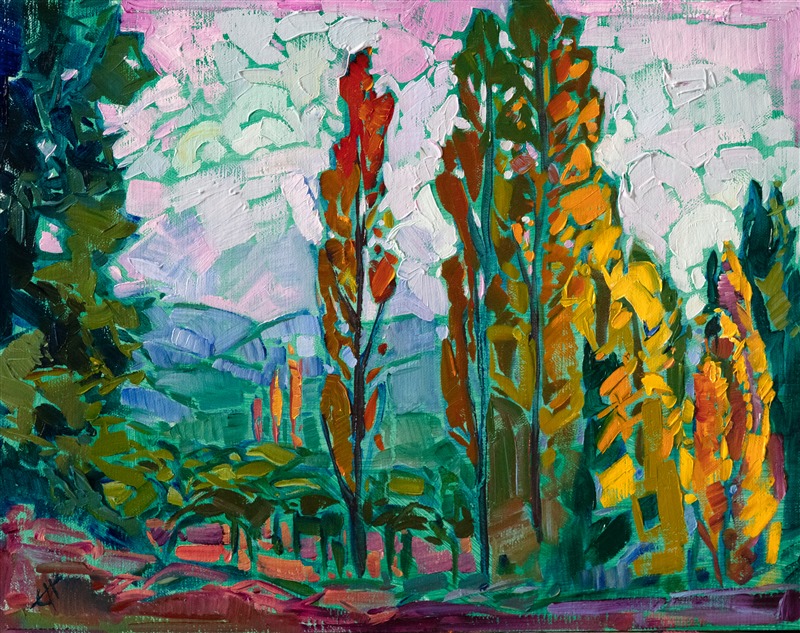 Napa California original oil painting for sale by modern impressionist Erin Hanson