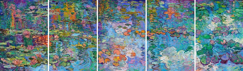 Original oil painting for sale in a contemporary impressionism style - Monet meets van Gogh in Erin Hanson's Open Impressionism.