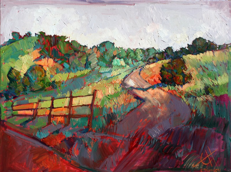 Paso Robles fields landscape oil painting by Erin Hanson