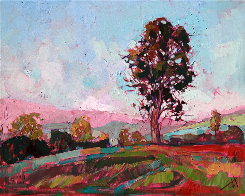 Impasto paint and subtle color variations, painted in oils by Erin Hanson