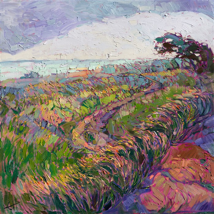 Fog Bank, original oil painting landscape by modern impressionist Erin Hanson