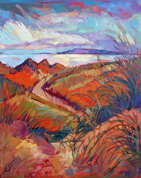 Grass Color, original oil painting by Erin Hanson