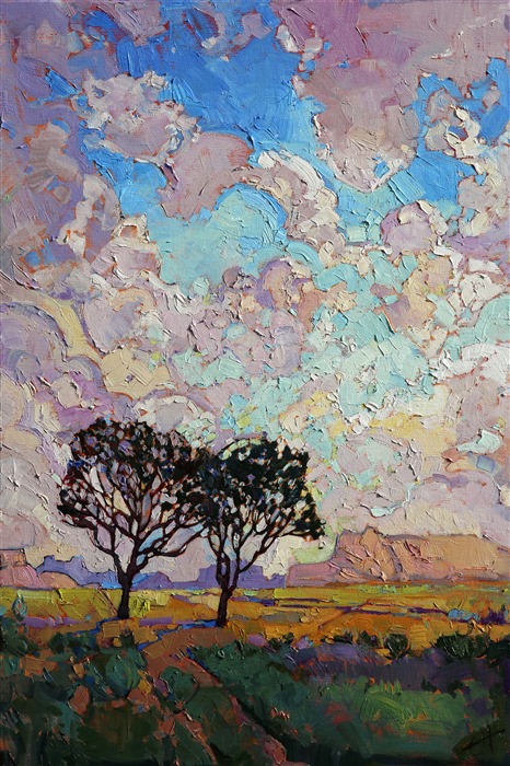 Small but powerful painting of Arizona&amp;amp;#39;s high desert, by Erin Hanson