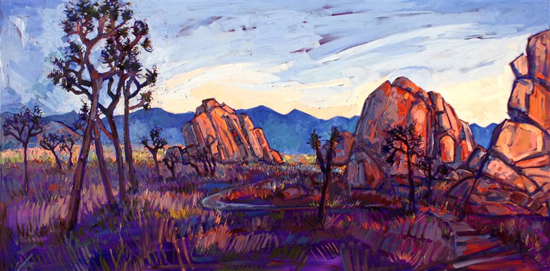 Joshua Tree National Park landscape painting by Erin Hanson