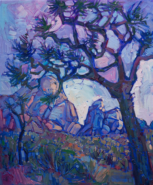 Joshua Tree National Park original oil painting by landscape artist Erin Hanson